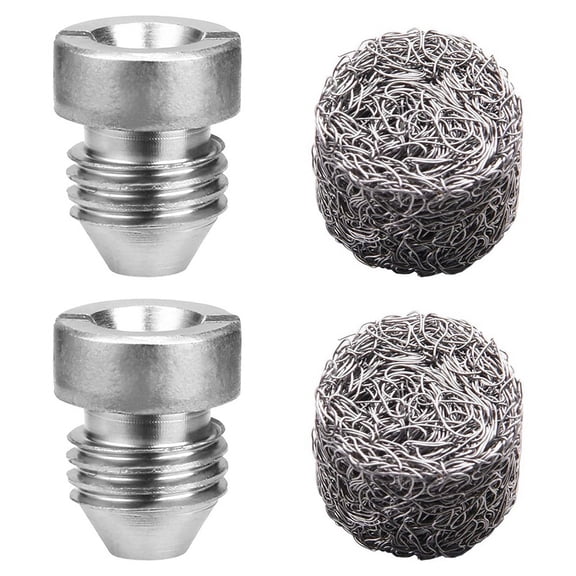 2 x foam cannon orifice tips 2 x foam cannon filters-Silver