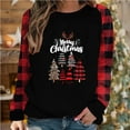 thumbnail image 2 of Giftesty Womens Shirts Plus Size Loose Women's Christmas Printed Long Sleeves Blouse Round Neck Casual Tunic Tops, 2 of 4