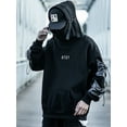 thumbnail image 3 of NIEPCE INC Streetwear Techwear Kanji Embroidery Turtleneck Hoodie (Men's), 3 of 4