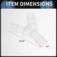 thumbnail image 4 of Automotive Vacuum Tubing Connector, 5/8" Car Y Shaped 3 Way Vacuum Line Fittings Plastic Translucent, 5 Pcs, 4 of 7