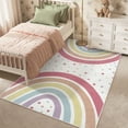 thumbnail image 6 of Wonnitar 5'x7' Rainbow Play Rug for Kids - Colorful Educational Area Rug for Nursery & Playroom, Machine Washable Non-Slip Soft Carpet for Classroom, Tent, Dorm, 6 of 10