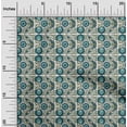 thumbnail image 1 of oneOone Georgette Viscose Fabric Leaves & Floral Block Print Fabric BTY 42 Inch Wide, 1 of 4