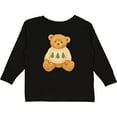 thumbnail image 3 of Inktastic Vintage Teddy Bear in Sweater with Christmas Trees Boys or Girls Long Sleeve Toddler T-Shirt, 3 of 5