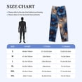 thumbnail image 4 of Balery Elegant Blue Gold Blooms Pantalones de pijama para hombre, pijama ultraligero, pantalón de descanso-3X-Large, 4 of 6
