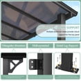 thumbnail image 7 of LazySunsets 8'x10' Hardtop Gazebo for Patio, Wall Mounted Gazebos Pergola with Sloped Roof, Outdoor Lean to Pergola, Heavy Duty Awnings for Small Space Decks, Black, 7 of 7