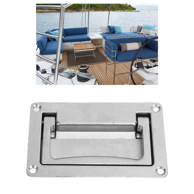 Recessed Pull Handles, Zinc Alloy Flush Lift Door Handle High Hardness Wear Easy Installation for Trailer