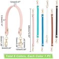 thumbnail image 2 of 6pcs Leather Short Purse Handle 12.8 Inch Purse Strap Replacement Handbag Handle Purse Crossbody Extender with Light Gold Swivel Clasps for Handmade Bag Handbag Purse Tote 6 Colors, 2 of 9