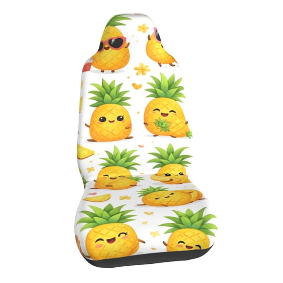 Tropical Pineapple Car Seat Covers Stretch Car Seat Protectors Universal Fit