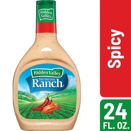 (2 Pack) Hidden Valley Spicy Ranch Salad Dressing & Topping, Gluten Free - 24 Oz