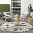 thumbnail image 4 of Nourison Aloha Outdoor Beige 5'3" x Round Area Rug (5 Round), 4 of 9