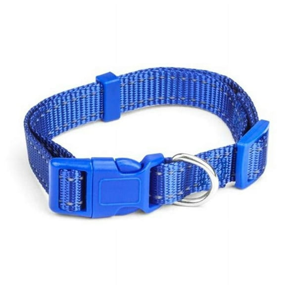 BrybellyHoldings ACLR-103 Medium Adjustable Reflective Dog Collar - Blue
