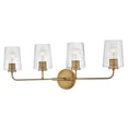 thumbnail image 4 of 853454HB-CL Lark Kline - 48W 4 LED Large Bath Vanity-11 Inches Tall and 33 Inches Wide-Heritage Brass Finish, 4 of 9