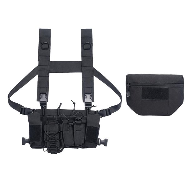 del chaleco portátil del aparejo del chaleco Negro shamjiam Bolsa de chaleco Molle