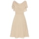 thumbnail image 1 of ICHUANYI Clearance Women Formal Wedding Bridesmaid High-waist Party Ball Prom Gown Cocktail Dress(Beige, L) ICHUANYI WER2023080704169, 1 of 4