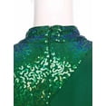 thumbnail image 5 of YiZYiF Lyrical Dance Dress for Women Sequins Long Sleeve Tulle Skirt Contemporary Dancing Clothes Green XL, 5 of 7