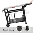 thumbnail image 6 of Feasto L50" 3-Tier Rolling Kitchen Cart, Stainless Steel Mobile Food Prep Table for Outdoor & Indoor Use, 6 of 13