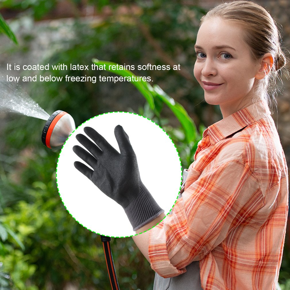 WG500 Garden Safety Glove Nylon With Nitrile Sandy Coated Labor Glove
