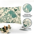 thumbnail image 3 of Vintage Floral Bird Lumbar Pillow Covers 12x20 Inch Set of 2 Teal Flowers Leaves Decorative Throw Pillows for Couch Chinoiserie Pillow Cases Home Decor for Sofa Bed Porch Living Room Outdoor, 3 of 6