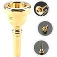 thumbnail image 3 of Pavo Professional Trumpet Mouthpiece Gold Plated Metal Trumpet Mouthpiece Practical Horn Mouthpiece, 3 of 3