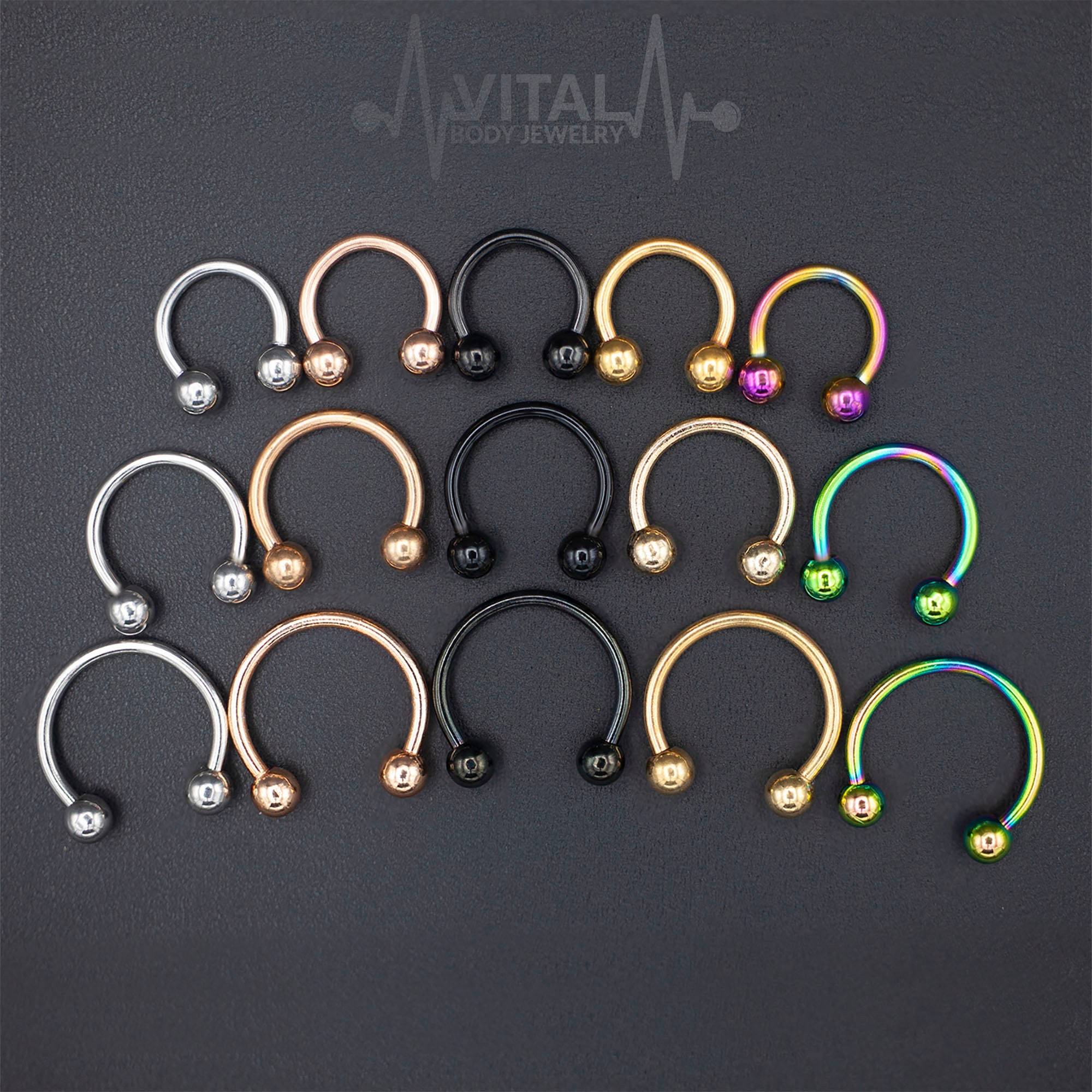 Round Circle Bubble Effect Hinged Septum Clicker Daith Rook Ear Ring 1.2mm  8mm - Etsy