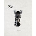 thumbnail image 2 of Straatsma, Leah 15x18 White Modern Wood Framed Museum Art Print Titled - Z is for Zebra, 2 of 4