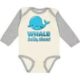 thumbnail image 3 of Inktastic Whale, Hello There Boys or Girls Long Sleeve Baby Bodysuit, 3 of 5