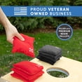 thumbnail image 6 of Play Platoon Professional Cornhole Bags - All Weather Dual Sided Corn Hole Bags Set of 8 - Improved Regulation American Flag Bean Bag for Cornhole Game - 4 Red & 4 Black, 6 of 9