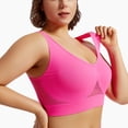 thumbnail image 3 of Cyglowse Sports Bras for Women Breathable Anti-Sagging Plus Size Wireless Bras with Cooling Lift-Up Mesh High Support Hot Pink L, 3 of 3