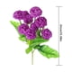 thumbnail image 3 of Toystoory Ramo de flores artificiales de 9 cabezas, decoración de simulación, flor de tela, decoración para el hogar y la boda Flores artificiales violeta, 3 of 6