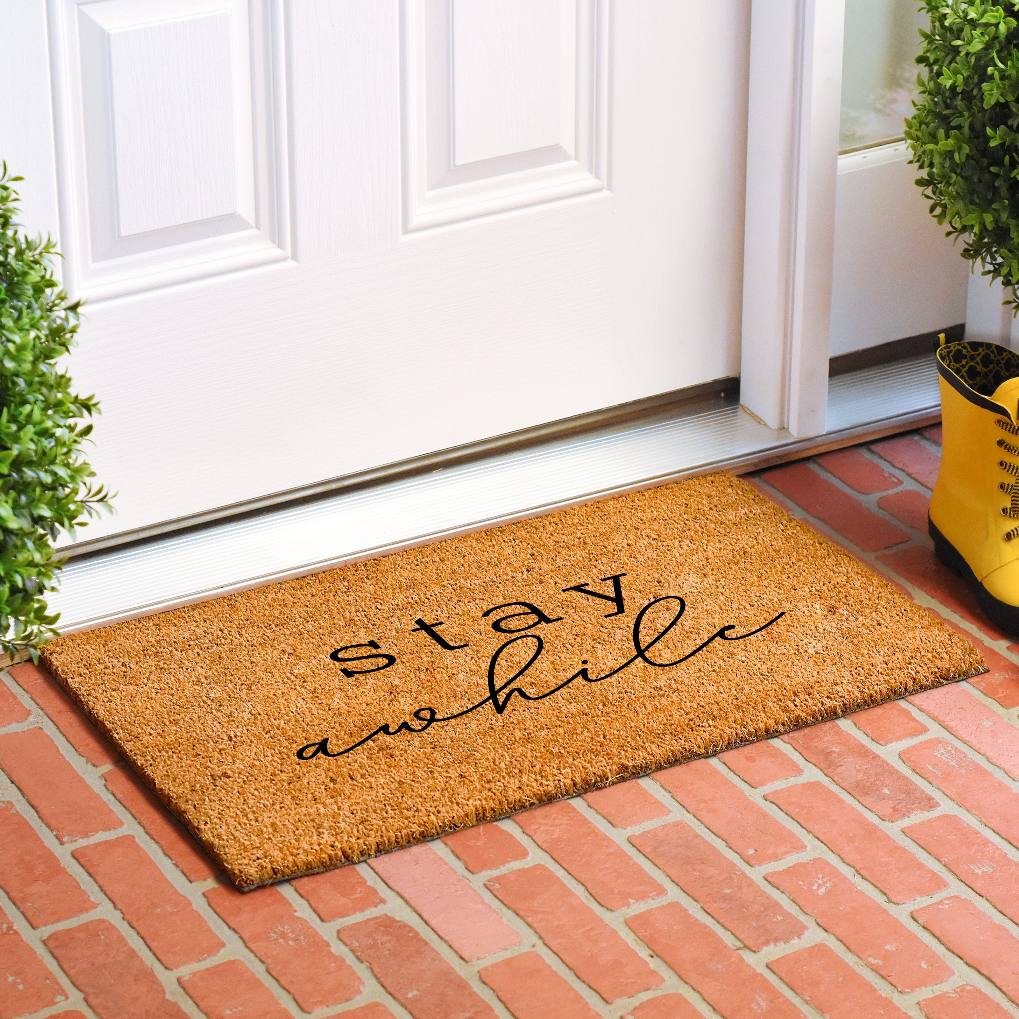 Calloway Mills 108702448 Stay A While Doormat, 24" x 48"