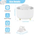 thumbnail image 6 of SAYEEC White 360°Rotatable 5-Compartment Desktop Pen Holder Organizer with Phone Stand for Office Home, 6 of 8
