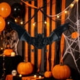 thumbnail image 3 of Realistic Black Bats Ornament Plastic Bats Wall Mount Decor Spooky Halloween Decor For Front Door Window Wall Porch Party Layout, 3 of 6