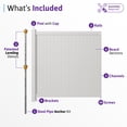 thumbnail image 6 of 6ft H x 6ft W (1 Panel + 1 Post) Permanent No Dig WamBam  Fence Kit, Durable White Vinyl Privacy Fence, BLI19110, 6 of 10