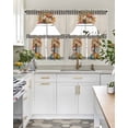 thumbnail image 4 of Fall Pumpkin Swag Kitchen Curtains Sets for Windows 24 Inch Length, Thanksgiving Maple Leaf Plant Fruit Plaid Short Window Curtain Panels Swags Valances and Tiers 3 Piece Set for Cafe/Dining Room, 4 of 5