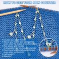 thumbnail image 5 of DIY 2 Pcs Turtle Knitting Row Counter Chains Pale Green Glass Beaded Stitch Markers Row Counting DIY, 5 of 7