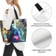 thumbnail image 3 of Disketp Cosmic Cat In Window Bolsa Tote Estampada para Mujer, Bolso de Hombro y de Mano para Compras y Viajes, 3 of 8