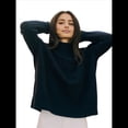 thumbnail image 2 of Suéter de Mujer, Jersey de Punto Grueso de Larga con Dobladillo Alto y Bajo, Jersey Básico de Moda para Otoño e Invierno. Negro Talla Única, 2 of 8