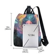 thumbnail image 3 of FORMRS Women's Travel Backpack Purse Anti-Theft Hidden Pockets Casual Shoulder Bag, Psychedelic Jellyfish, 3 of 7