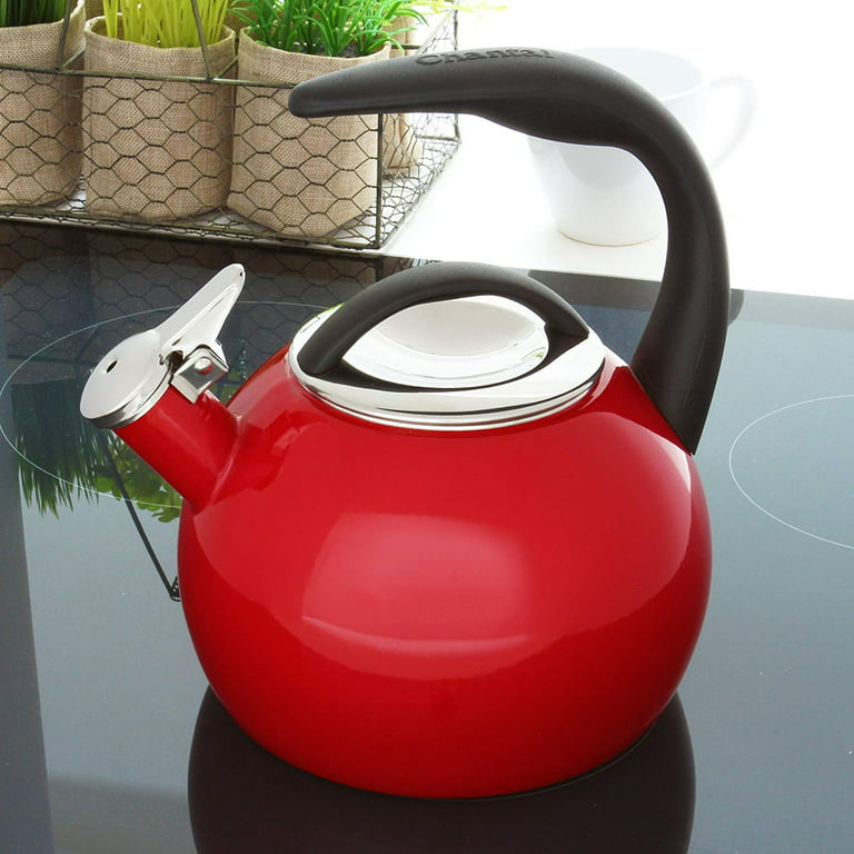 Vintage Chantal Teakettle - Chantal Apple Red Enamel Teapot with