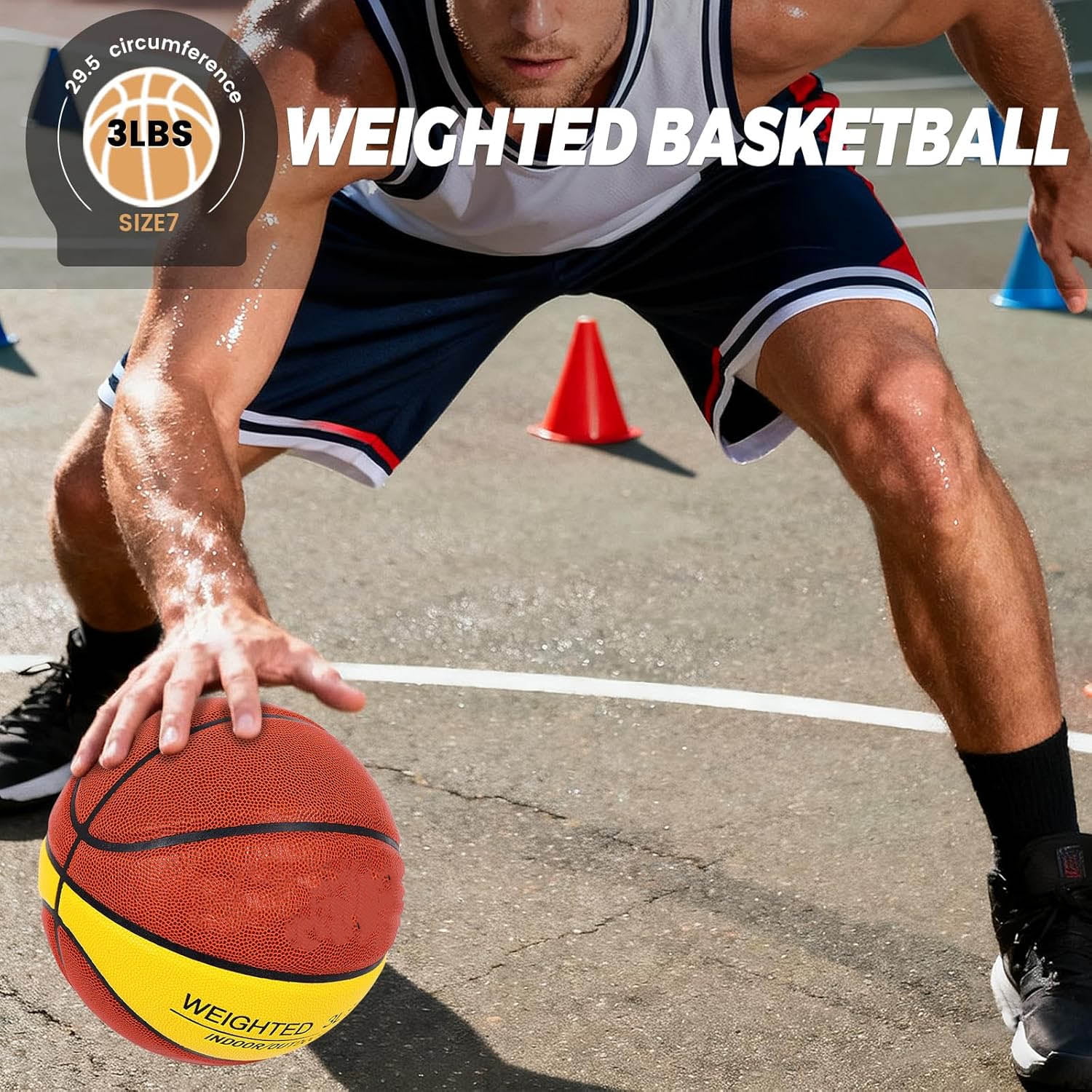 Weighted Heavy Basketball Training Equipment for Improving Dribble Handling, Passing and Rebounding Skills
