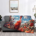 thumbnail image 6 of Throw Blanket for Couch Sofa and Bed, Tomato Field Bottle Soft Plush Throw Blanket, Fuzzy Cuteness Comfy Warm Washable Flannel Blanket Throws for All Season, 6 of 8