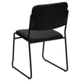 thumbnail image 3 of Scranton & Co Faux Leather Stacking Chair with Sled Base in Black, 3 of 6