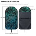 thumbnail image 7 of FUIALDOLG Teal Heart Floral Pattern Bucket Seat Protector, Warp Kitted Terry Cloth Washable Cover, Universal Fit for Van Cars SUVs Drivers, 7 of 7