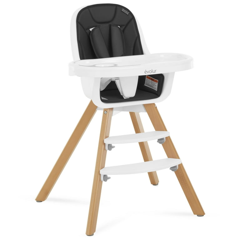 Evolur Zoodle 2-in-1 High Chair Booster Feeding Chair with Modern