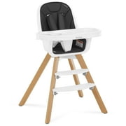 Evolur Zoodle 2-in-1 High Chair Booster Feeding Chair with Modern Design, Black