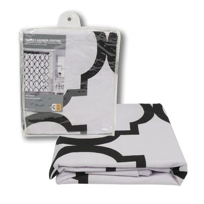 - DDI 2323894 72 x 72 in. Microfiber Shower Curtain - Black & White - Case of 6
