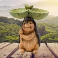 thumbnail image 4 of Estatua de baño de pájaro para jardín al aire libre, comedero para pájaros, erizo Sunnimix estatua de baño de pájaro, 4 of 8