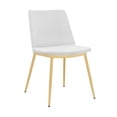 thumbnail image 5 of Messina Modern Velvet and Gold Metal Leg Dining Room Chairs - Set of 2, 5 of 5