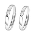 thumbnail image 1 of Sun Moon Lover Rings Set Promise Wedding Bands Matching Couple Jewelry for Her Him Anniversary 2PCS, 1 of 9