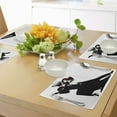 thumbnail image 4 of Ambesonne Retro Place Mats Set of 4, Romantic Dance Partners, Standard Size, White Black, 4 of 6